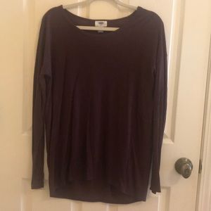 Long sleeve plum shirt
